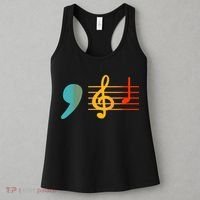 Comma La Music Notes Kamala Harris Music Teacher Elections Women's Tank Top thumb 3