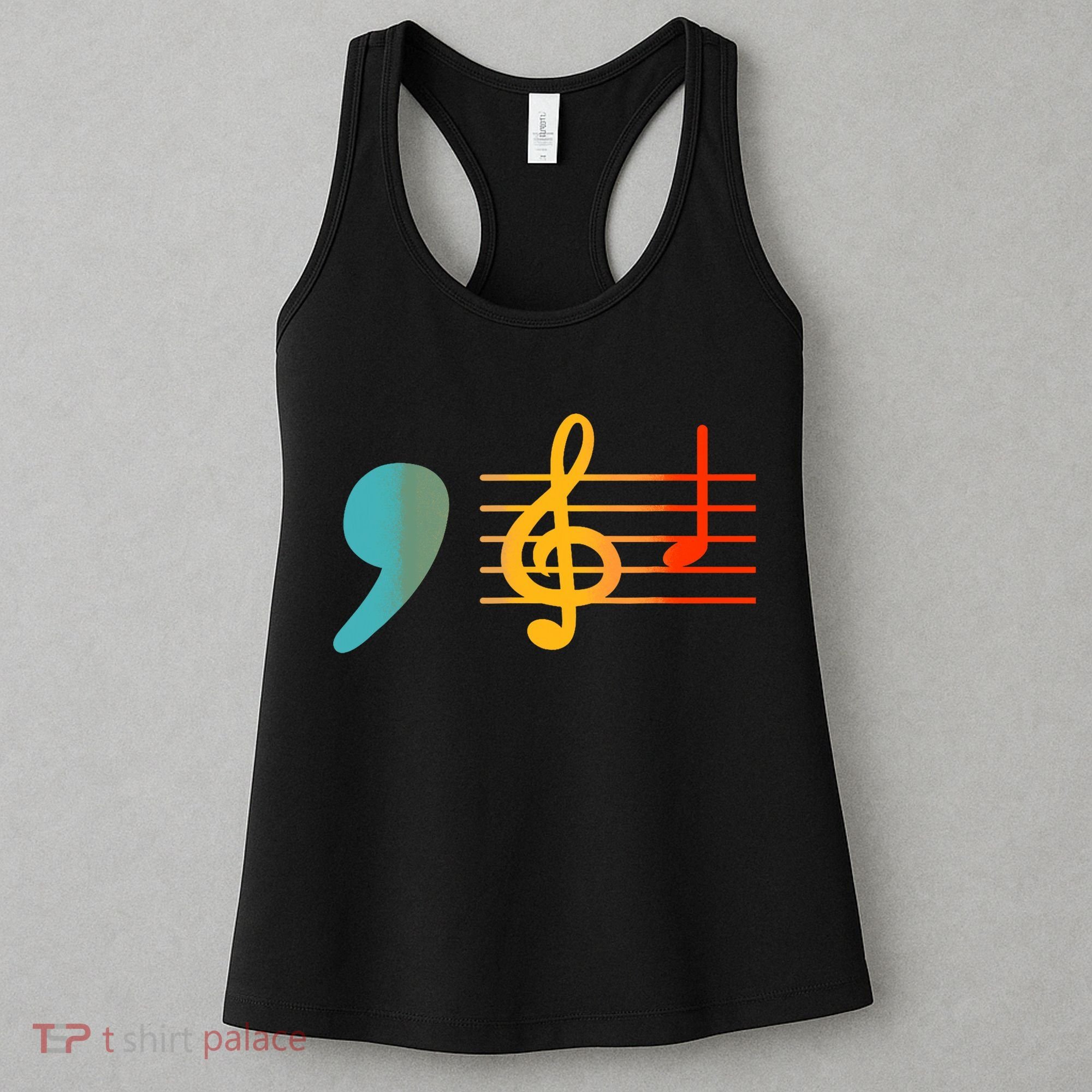 Comma La Music Notes Kamala Harris Music Teacher Elections Women's Tank Top