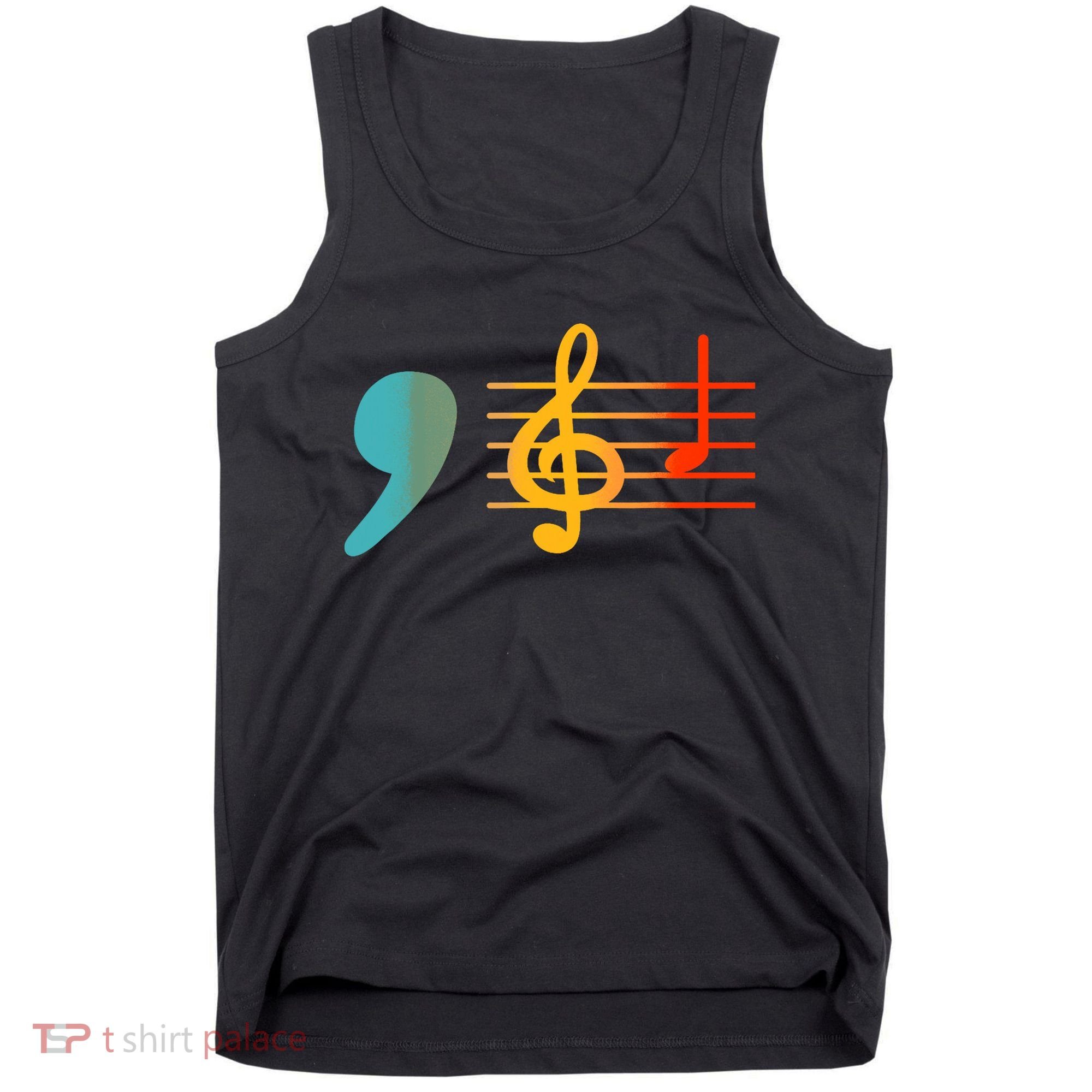 Comma La Music Notes Kamala Harris Music Teacher Elections Tank Top