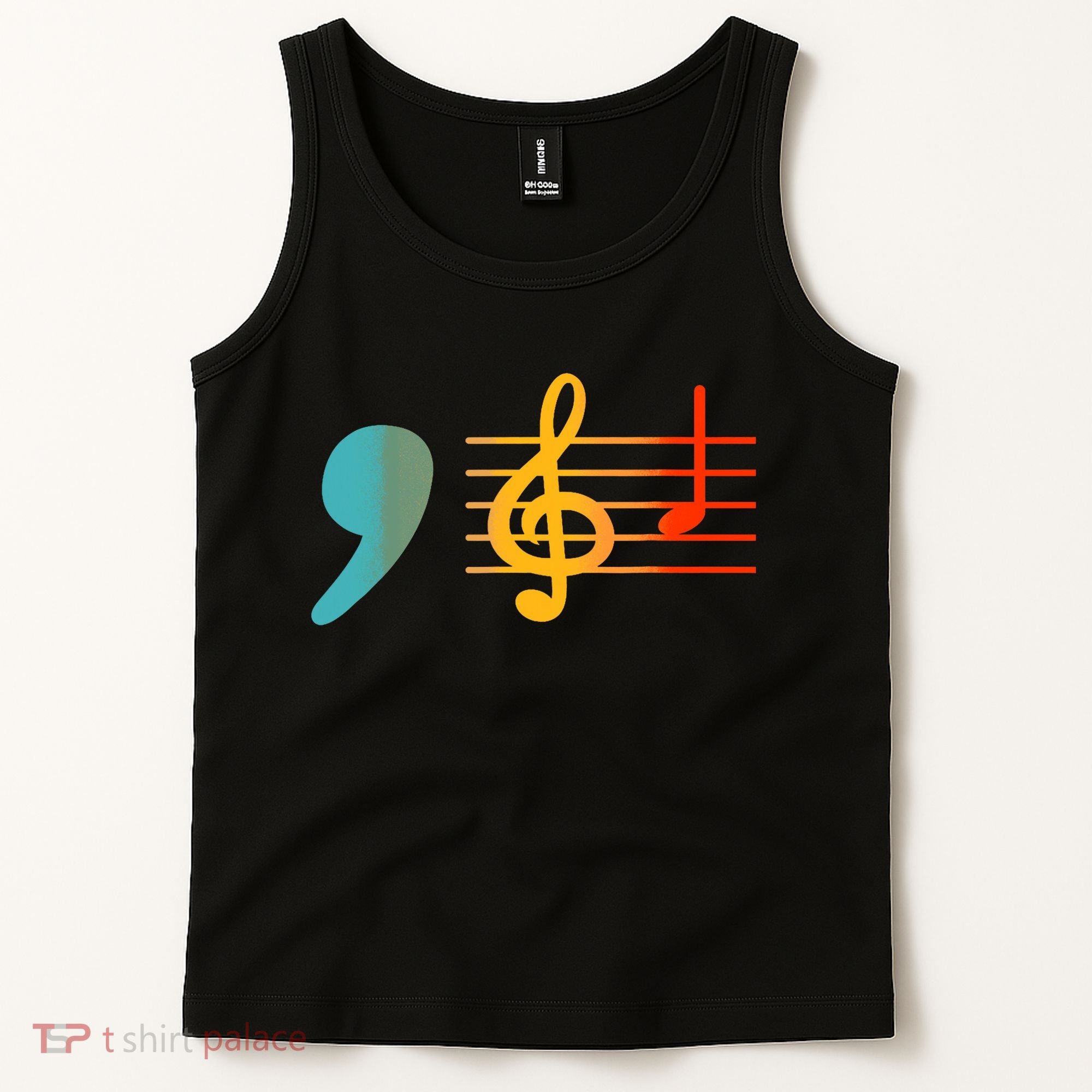 Comma La Music Notes Kamala Harris Music Teacher Elections Tank Top