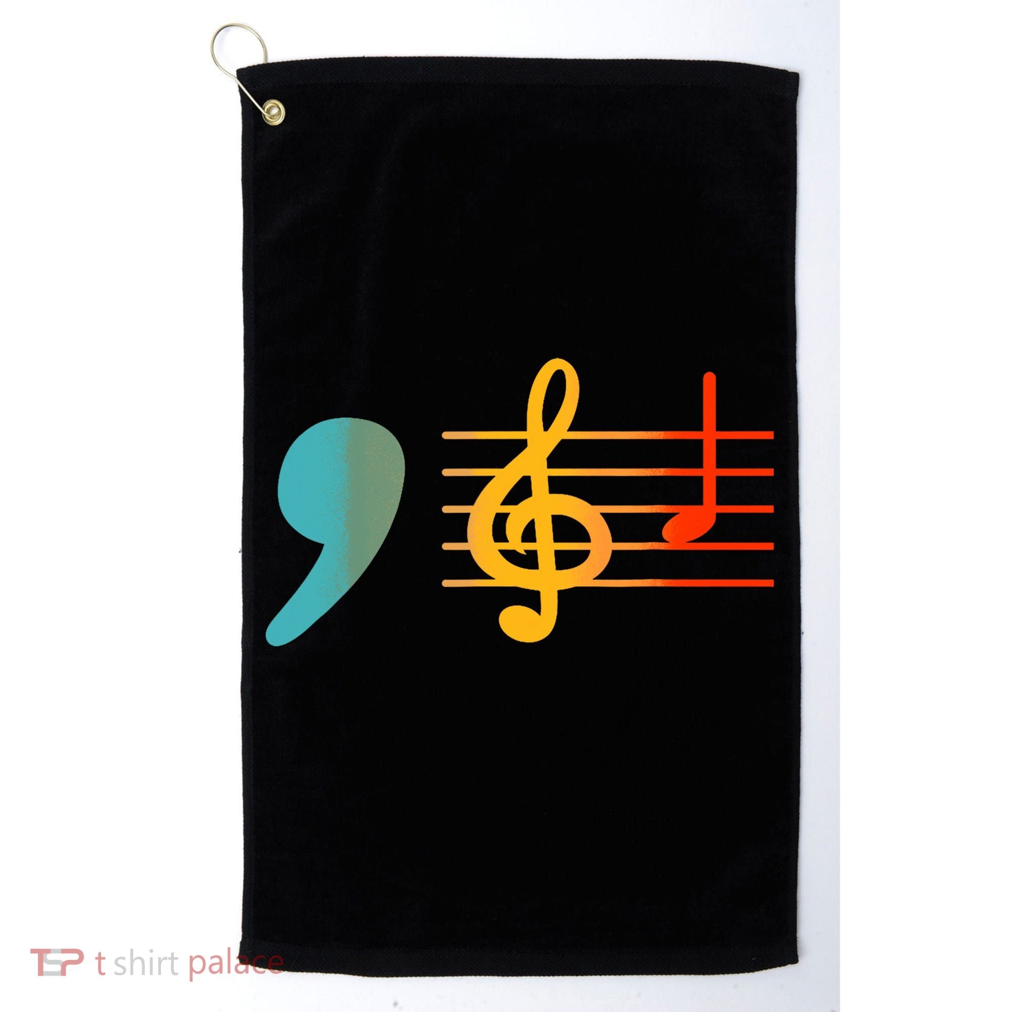 Comma La Music Notes Kamala Harris Music Teacher Elections Golf Towel