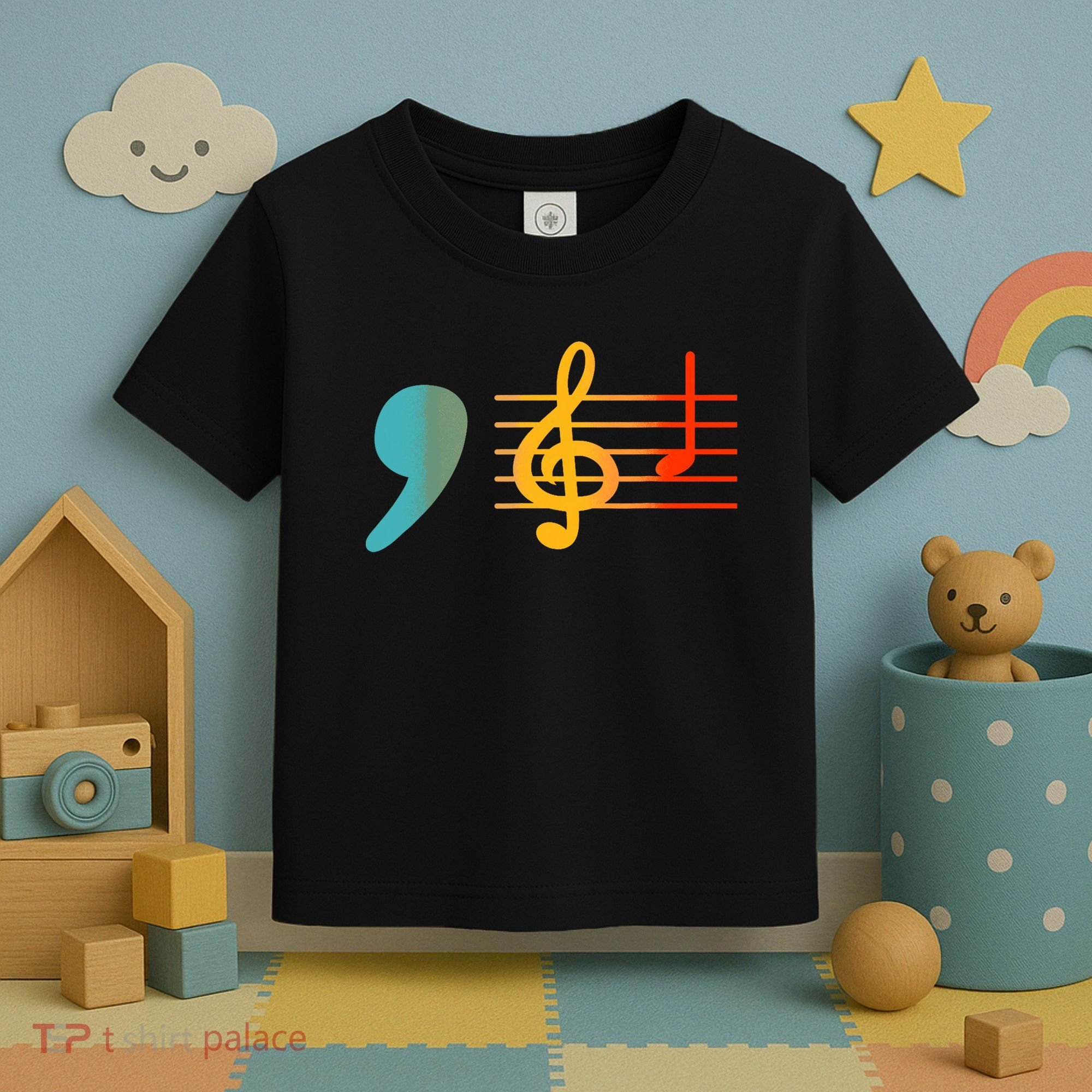 Comma La Music Notes Kamala Harris Music Teacher Elections Toddler T-Shirt
