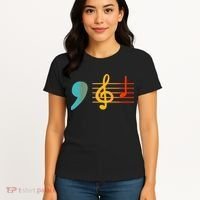 Comma La Music Notes Kamala Harris Music Teacher Elections Women's T-Shirt thumb 4