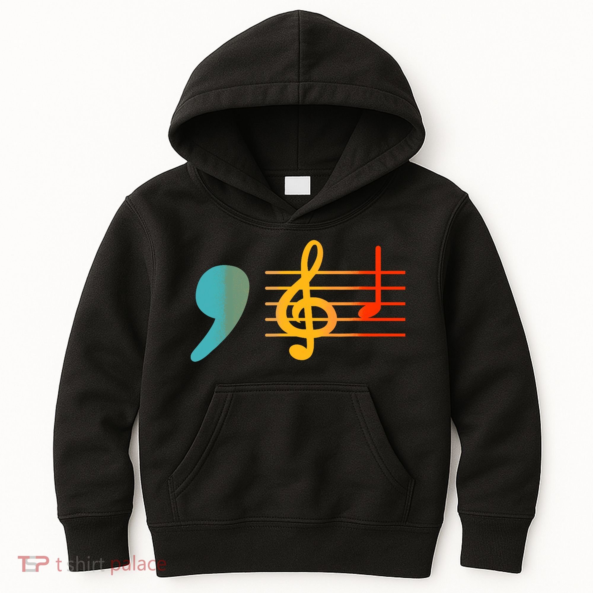 Comma La Music Notes Kamala Harris Music Teacher Elections Kids Hoodie