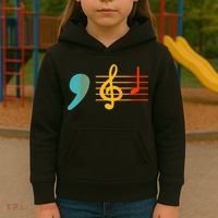Comma La Music Notes Kamala Harris Music Teacher Elections Kids Hoodie thumb 3