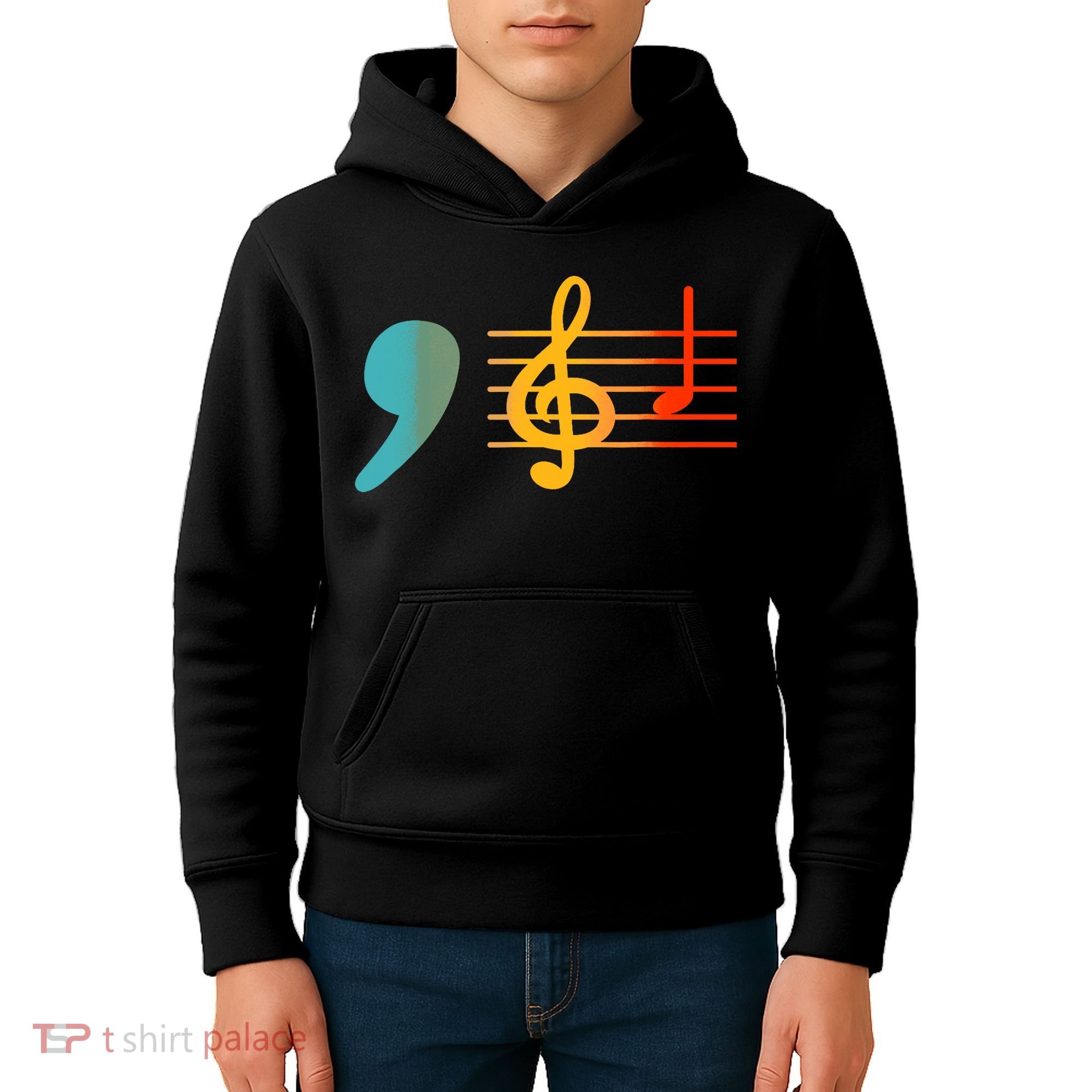 Comma La Music Notes Kamala Harris Music Teacher Elections Kids Hoodie