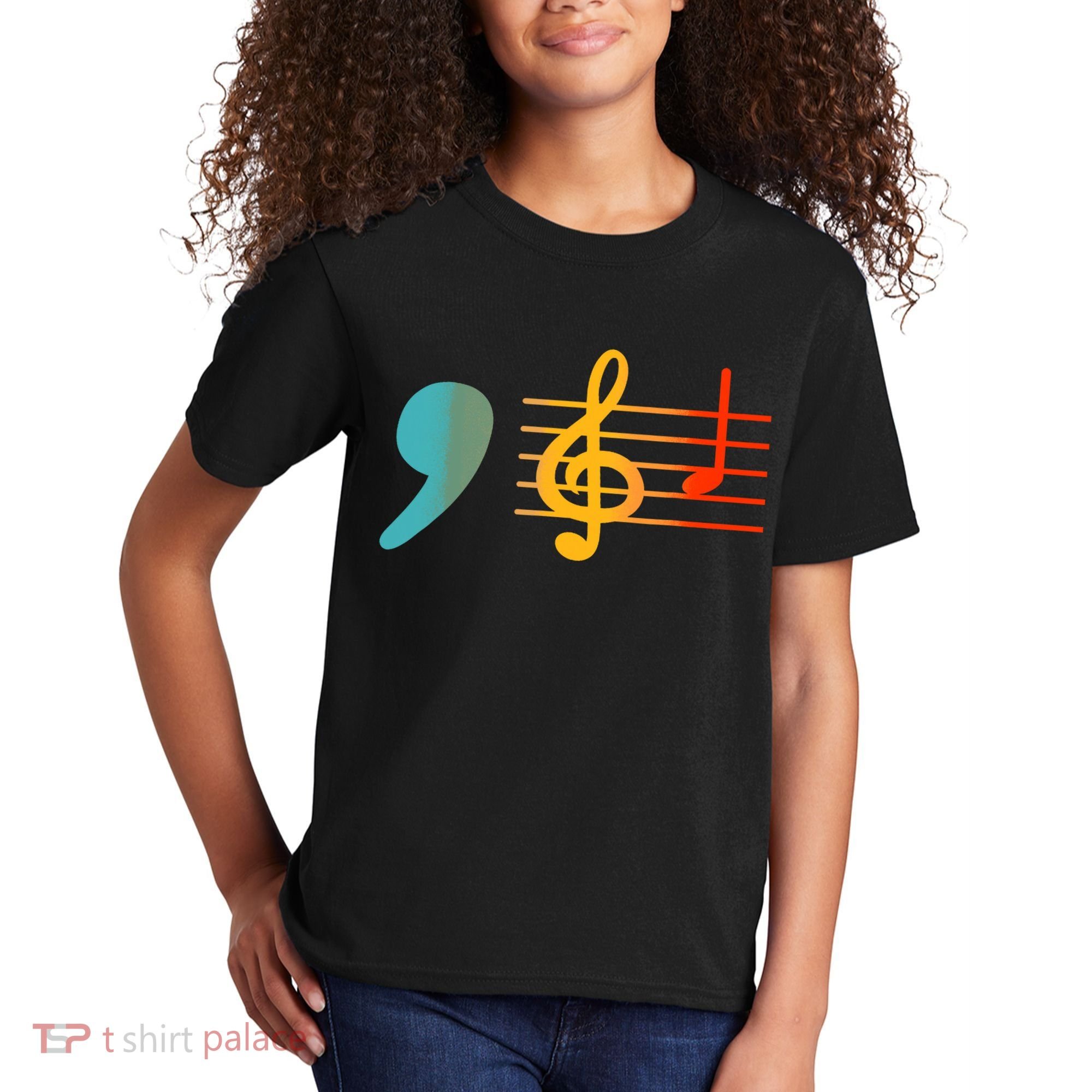 Comma La Music Notes Kamala Harris Music Teacher Elections Kids T-Shirt
