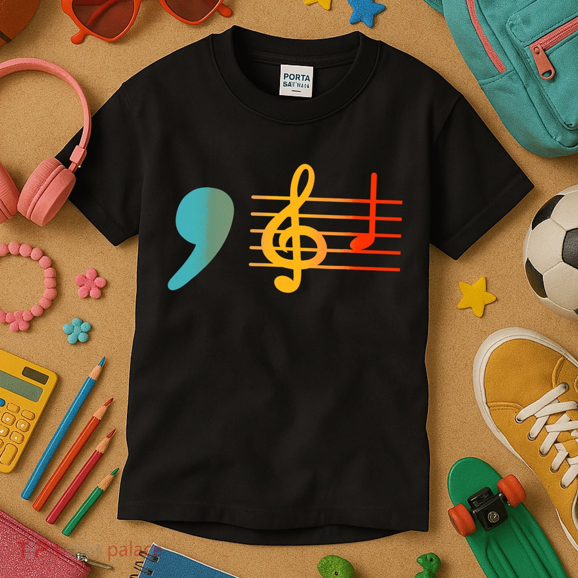 Comma La Music Notes Kamala Harris Music Teacher Elections Kids T-Shirt