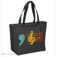Comma La Music Notes Kamala Harris Music Teacher Elections Tote Bag thumb 2