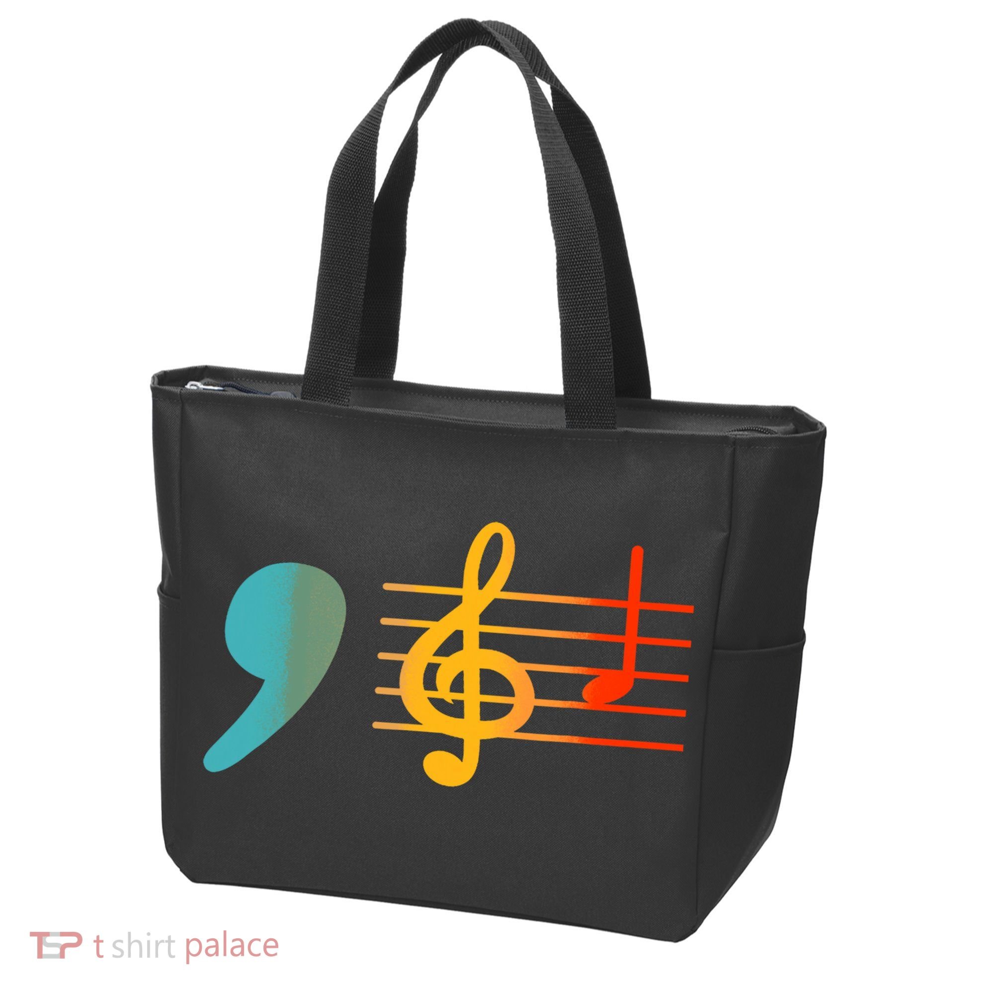 Comma La Music Notes Kamala Harris Music Teacher Elections Tote Bag