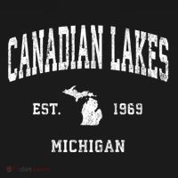 Canadian Lakes Michigan Mi Vintage Athletic T-Shirt thumb 7