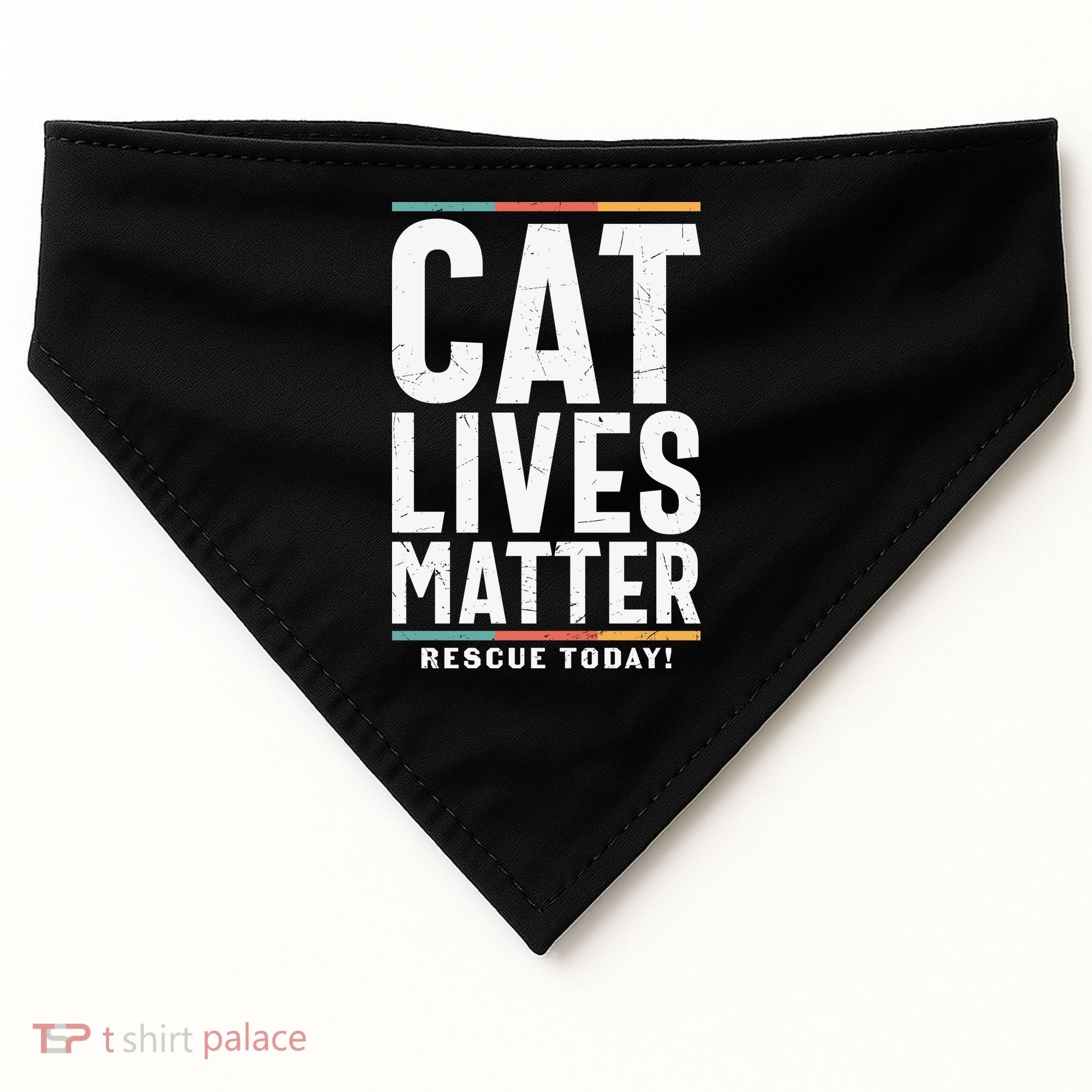 Cat Lives Matter Funny Cat Lovers USA-Made Doggie Bandana