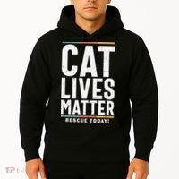 Cat Lives Matter Funny Cat Lovers Hoodie thumb 2