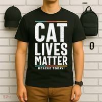 Cat Lives Matter Funny Cat Lovers T-Shirt thumb 6