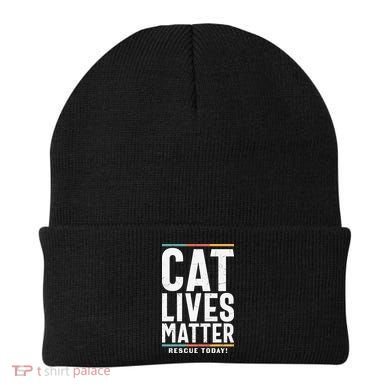 Cat Lives Matter Funny Cat Lovers Beanie