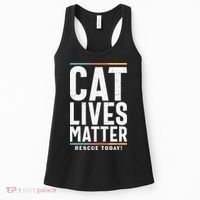Cat Lives Matter Funny Cat Lovers Women's Tank Top thumb 0