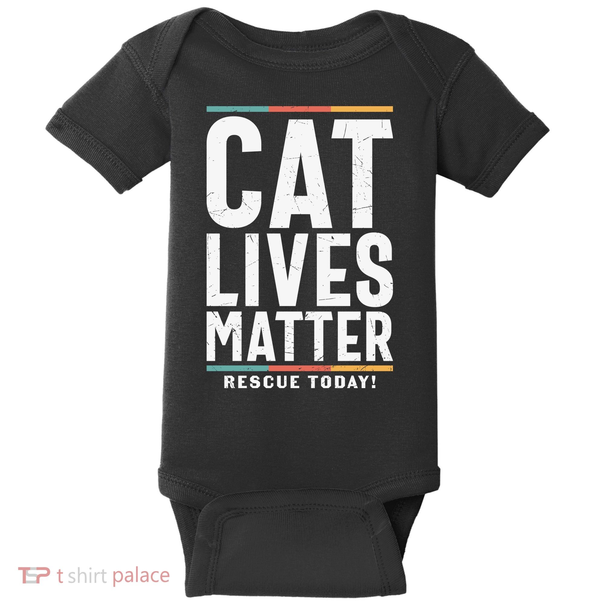 Cat Lives Matter Funny Cat Lovers Baby Bodysuit