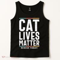 Cat Lives Matter Funny Cat Lovers Tank Top thumb 2