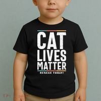 Cat Lives Matter Funny Cat Lovers Toddler T-Shirt thumb 2