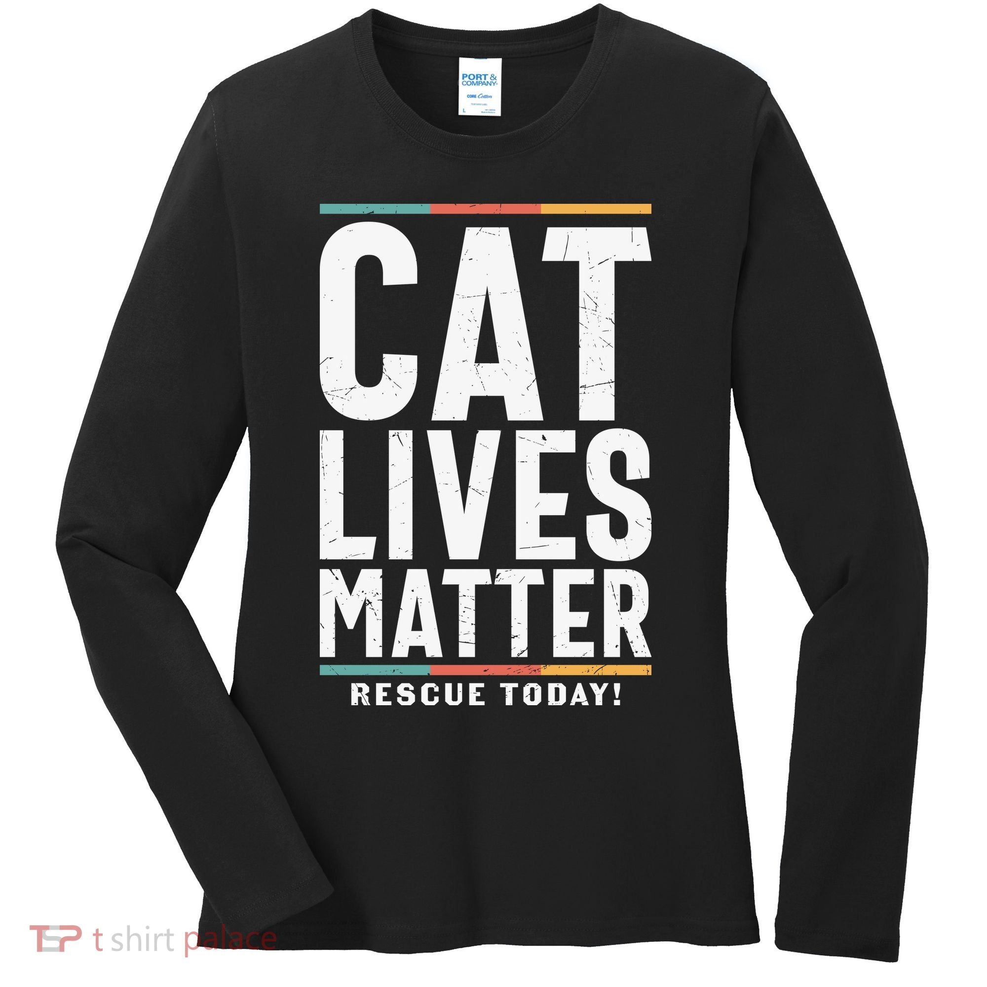 Cat Lives Matter Funny Cat Lovers Women's Long Sleeve Shirt