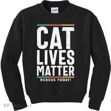Cat Lives Matter Funny Cat Lovers Kids Sweatshirt