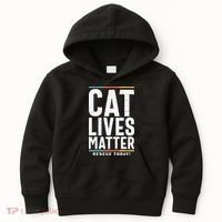 Cat Lives Matter Funny Cat Lovers Kids Hoodie thumb 0