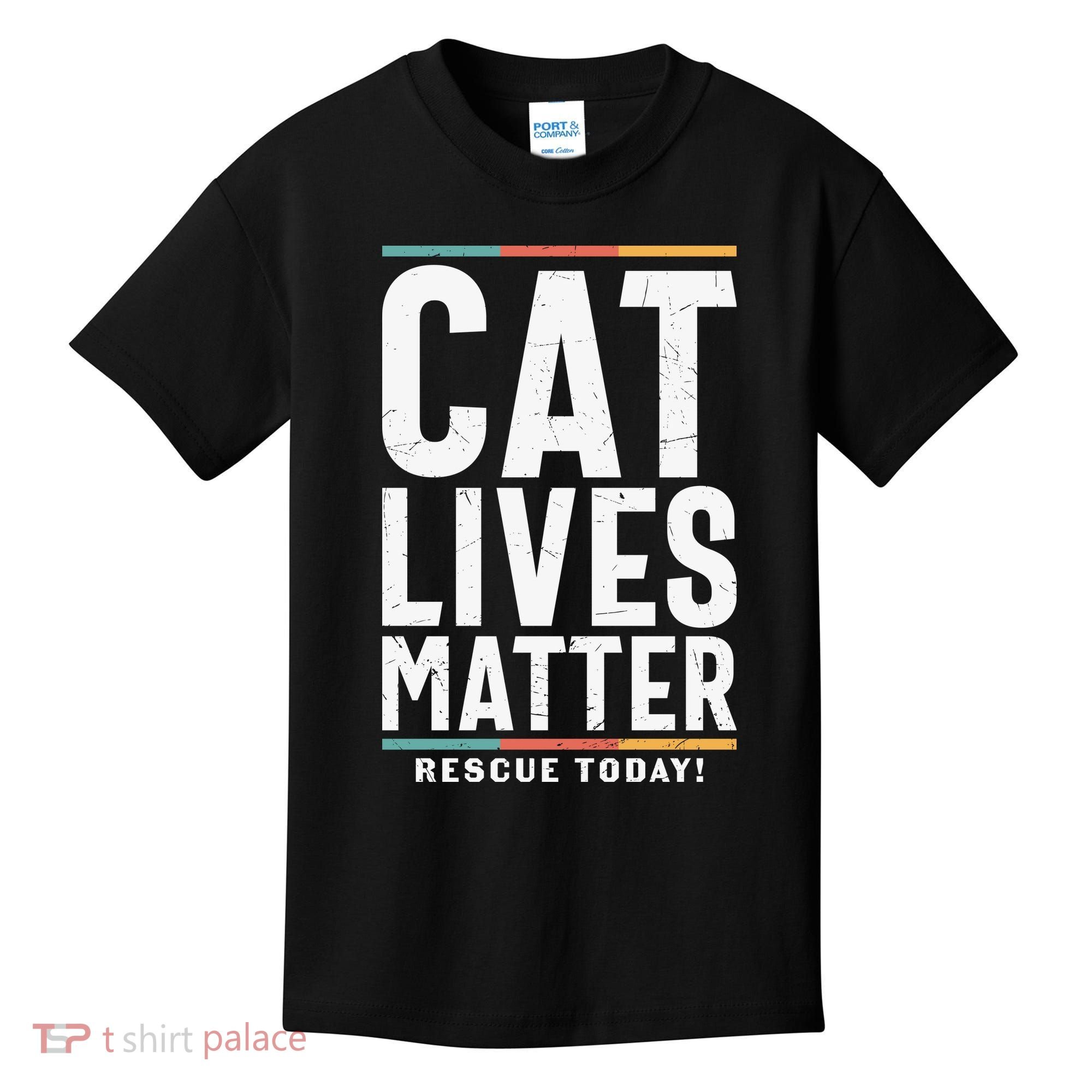 Cat Lives Matter Funny Cat Lovers Kids T-Shirt
