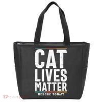 Cat Lives Matter Funny Cat Lovers Tote Bag thumb 0