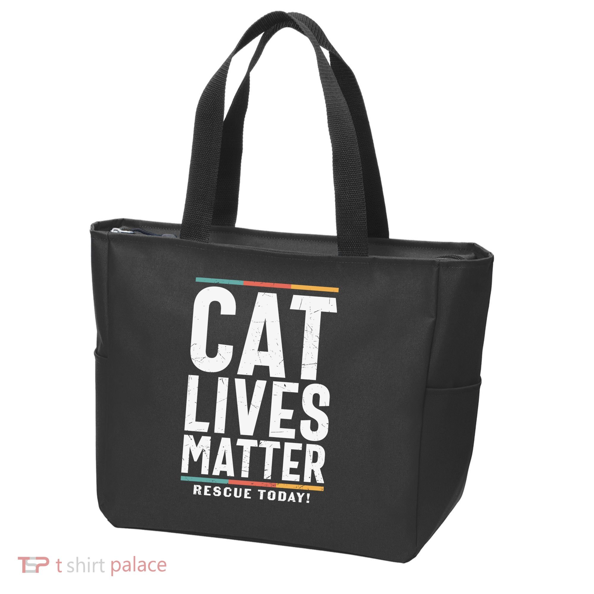 Cat Lives Matter Funny Cat Lovers Tote Bag