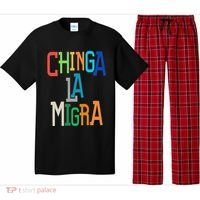 Chinga La Migra Bold Political Matching Pajama Set thumb 0