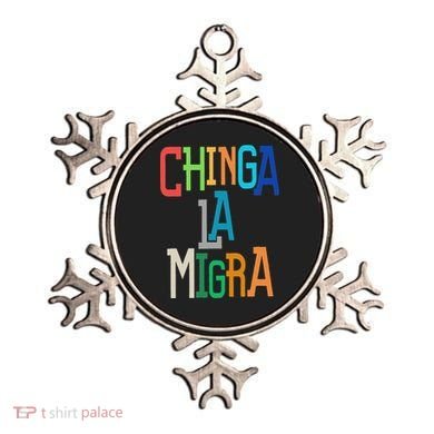 Chinga La Migra Bold Political Matching Ornament