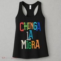 Chinga La Migra Bold Political Matching Women's Tank Top thumb 3