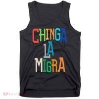 Chinga La Migra Bold Political Matching Tank Top thumb 0