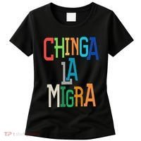 Chinga La Migra Bold Political Matching Women's T-Shirt thumb 0