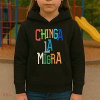 Chinga La Migra Bold Political Matching Kids Hoodie thumb 3