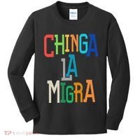 Chinga La Migra Bold Political Matching Kids Long Sleeve Shirt thumb 0
