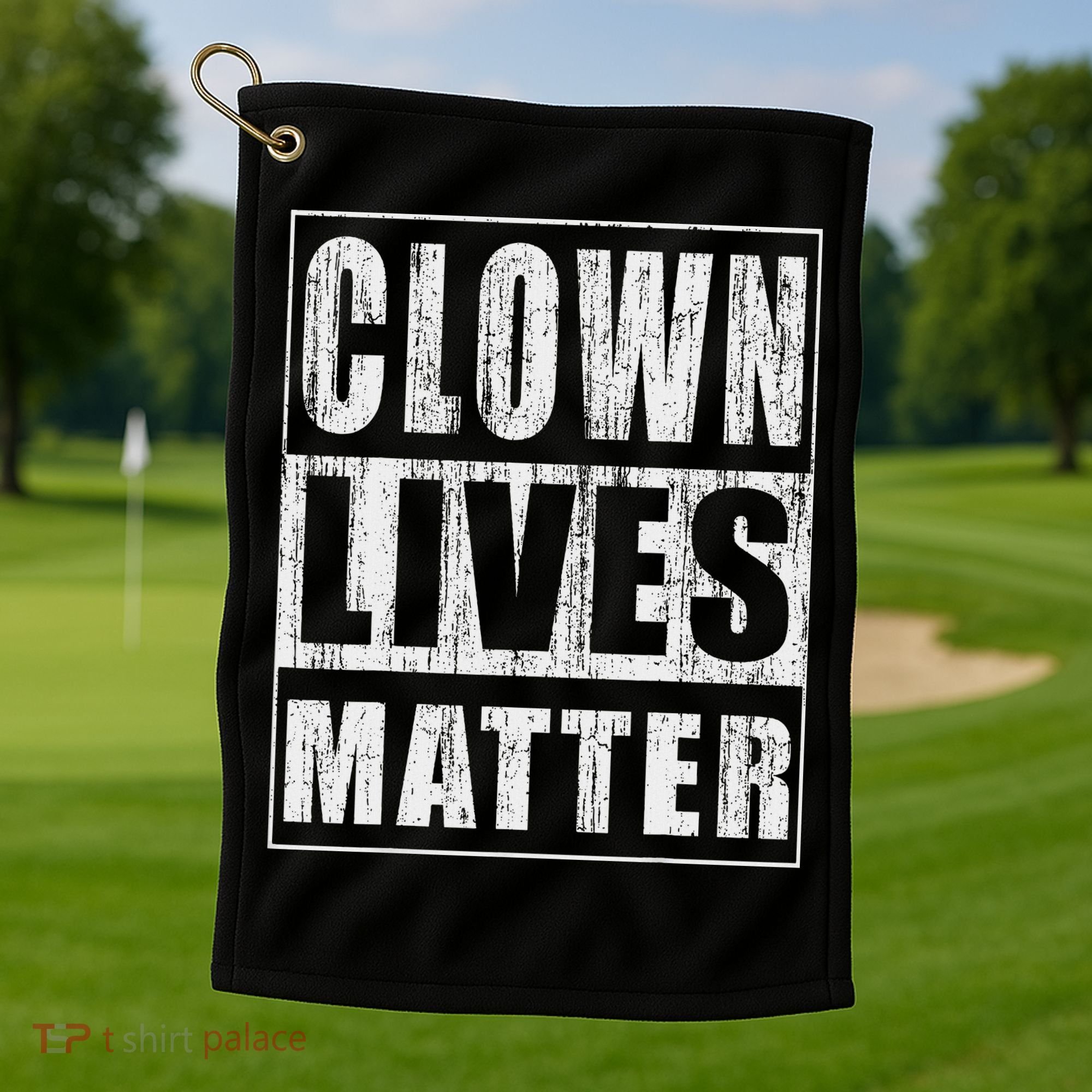 Clown Lives Matter Funny Halloween Gift Golf Towel