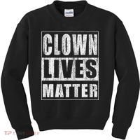 Clown Lives Matter Funny Halloween Gift Kids Sweatshirt thumb 0