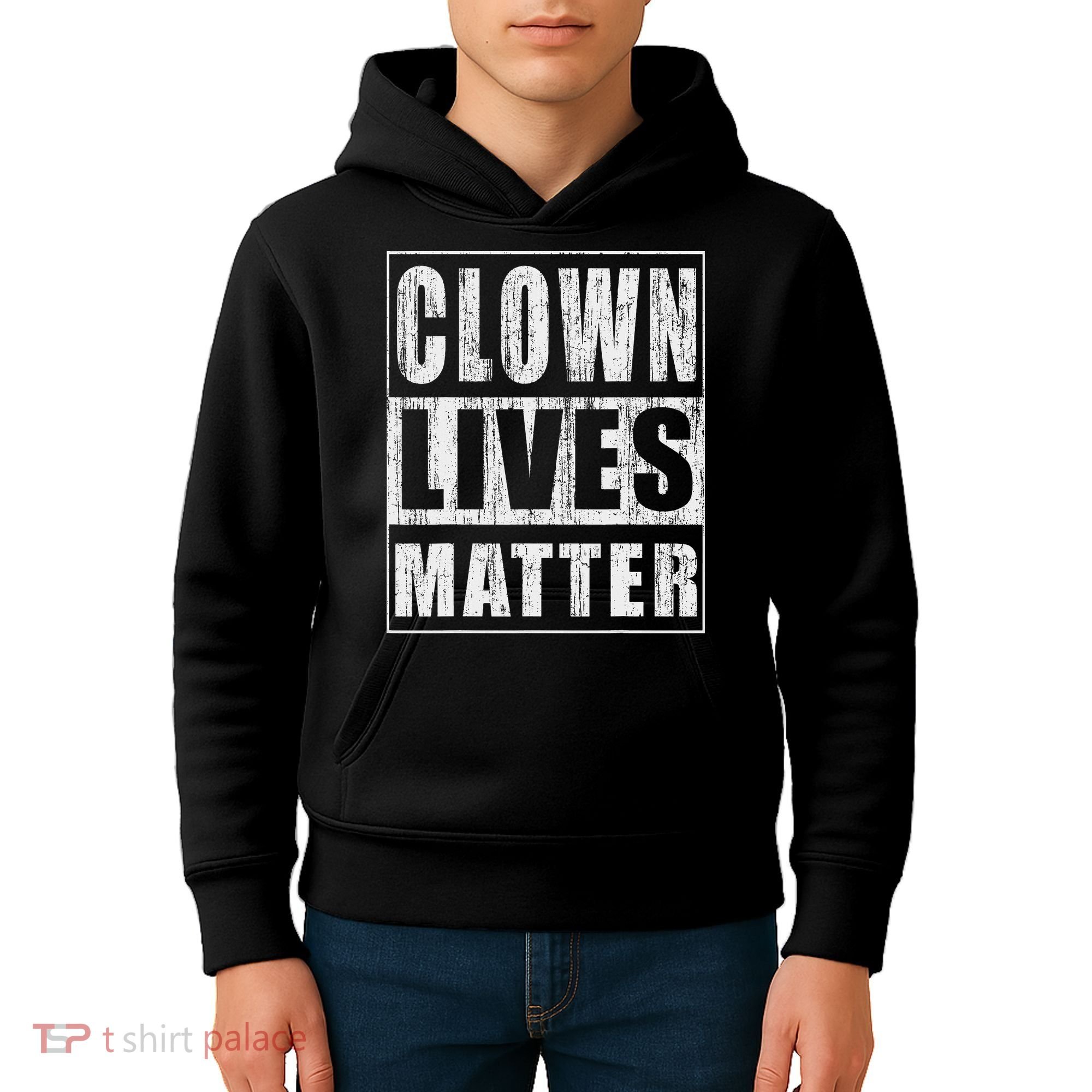 Clown Lives Matter Funny Halloween Gift Kids Hoodie