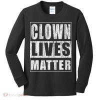 Clown Lives Matter Funny Halloween Gift Kids Long Sleeve Shirt thumb 0