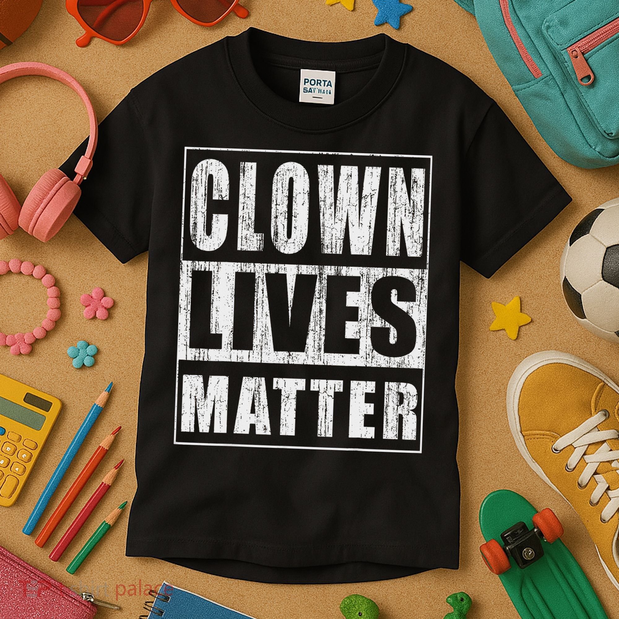 Clown Lives Matter Funny Halloween Gift Kids T-Shirt