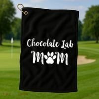 Chocolate Lab Mom Chocolate Lab Dog Lover Gift Golf Towel thumb 1