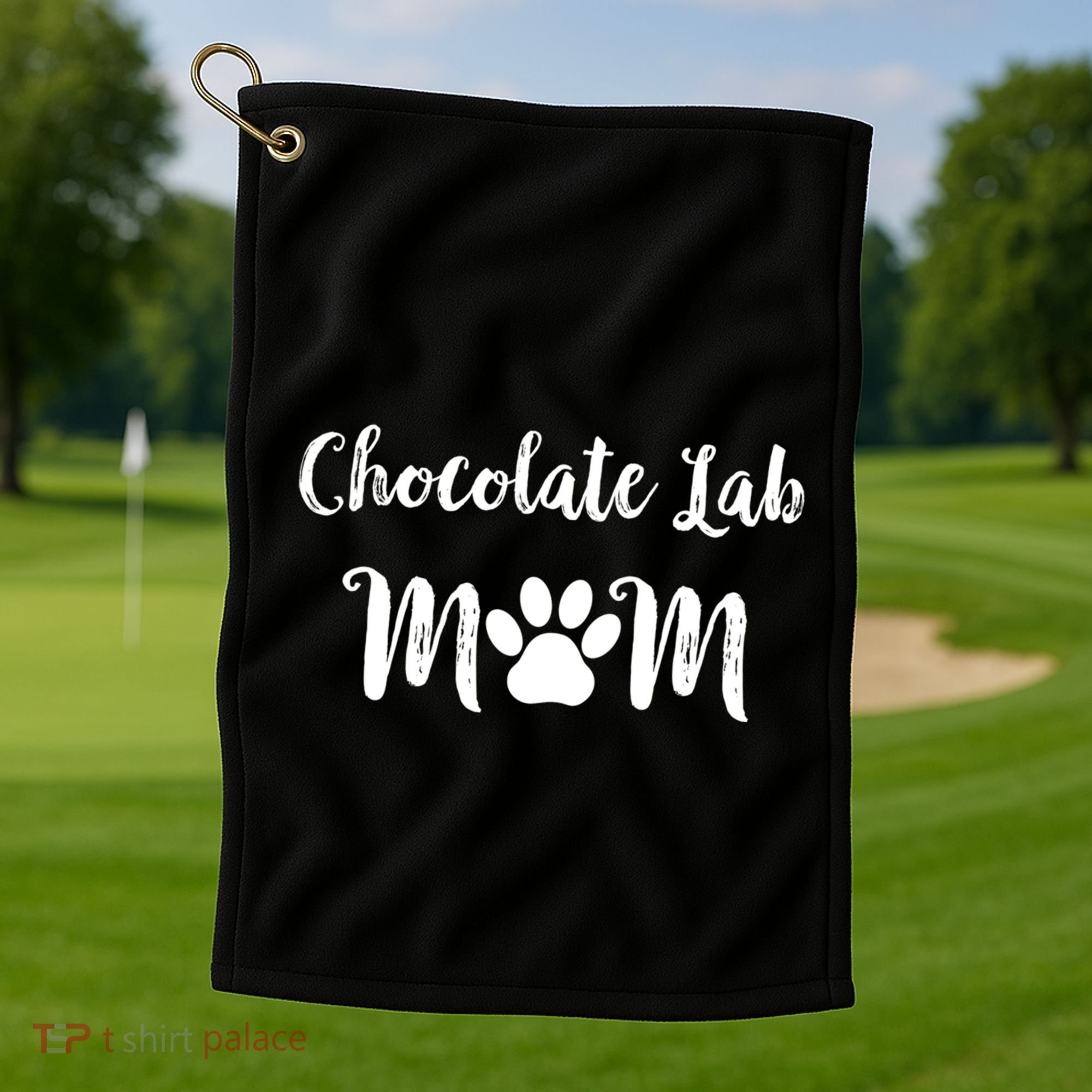 Chocolate Lab Mom Chocolate Lab Dog Lover Gift Golf Towel