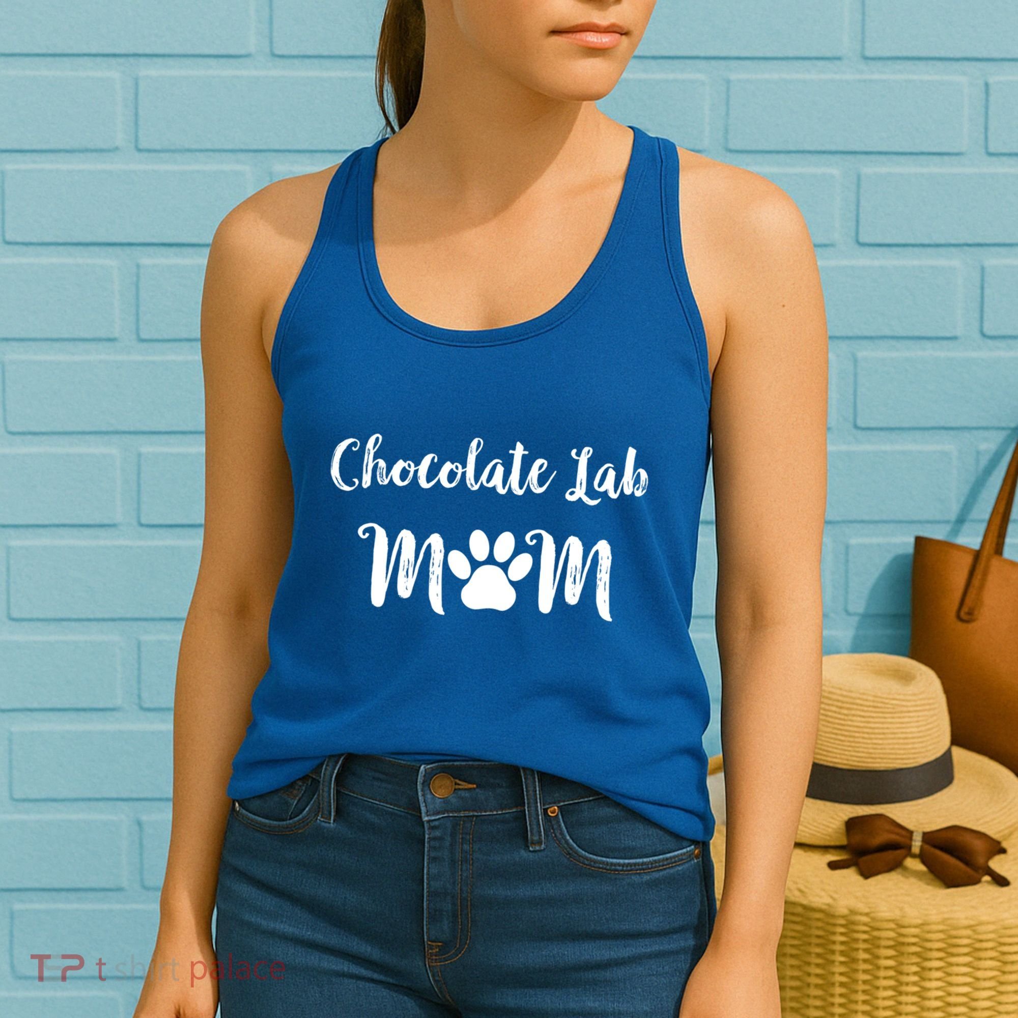 Chocolate Lab Mom Chocolate Lab Dog Lover Gift Women's Tank Top
