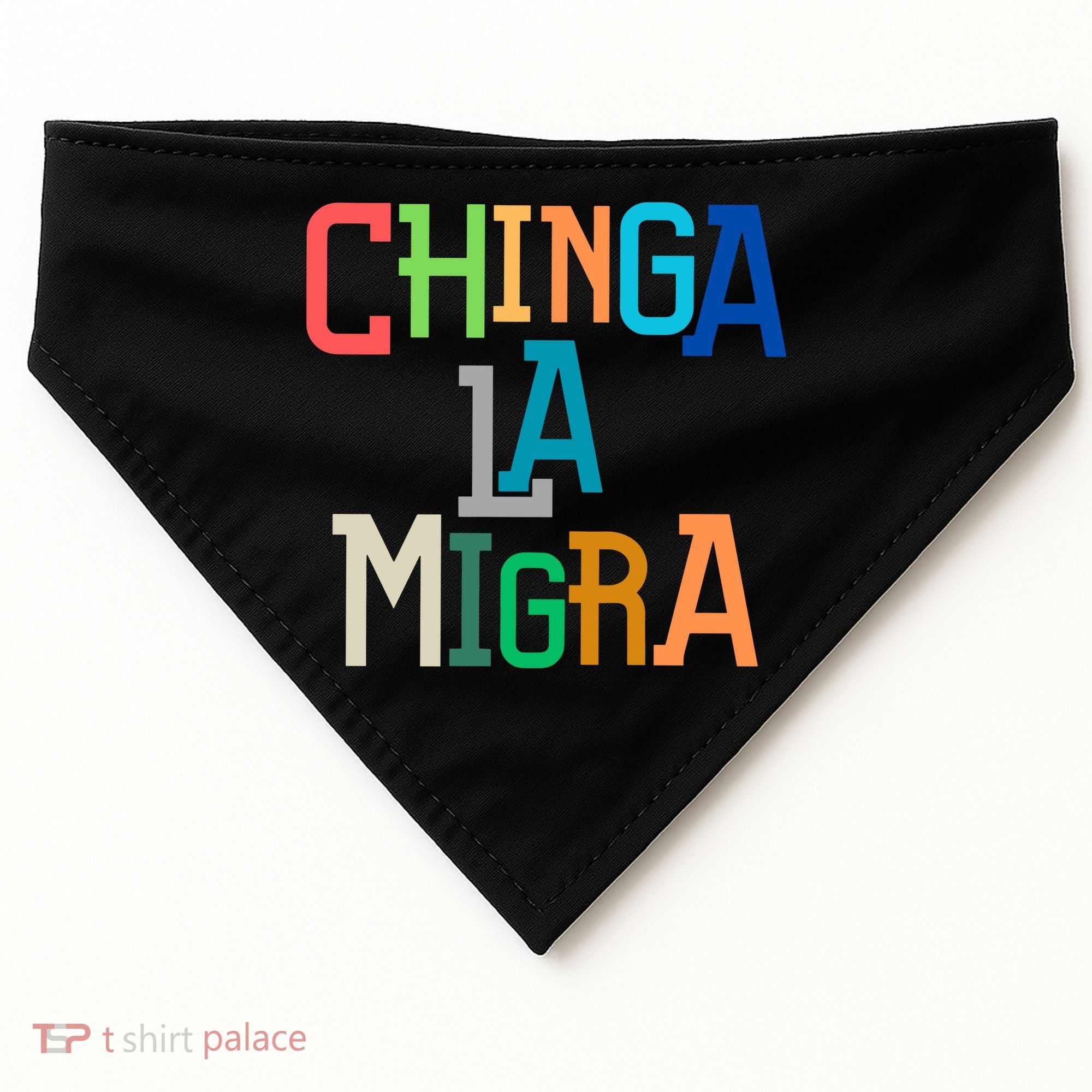 Chinga La Migra Ice Maga Republican Fascism USA-Made Doggie Bandana