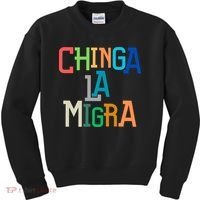 Chinga La Migra Ice Maga Republican Fascism Kids Sweatshirt thumb 0