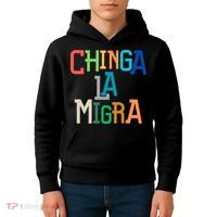 Chinga La Migra Ice Maga Republican Fascism Kids Hoodie thumb 4