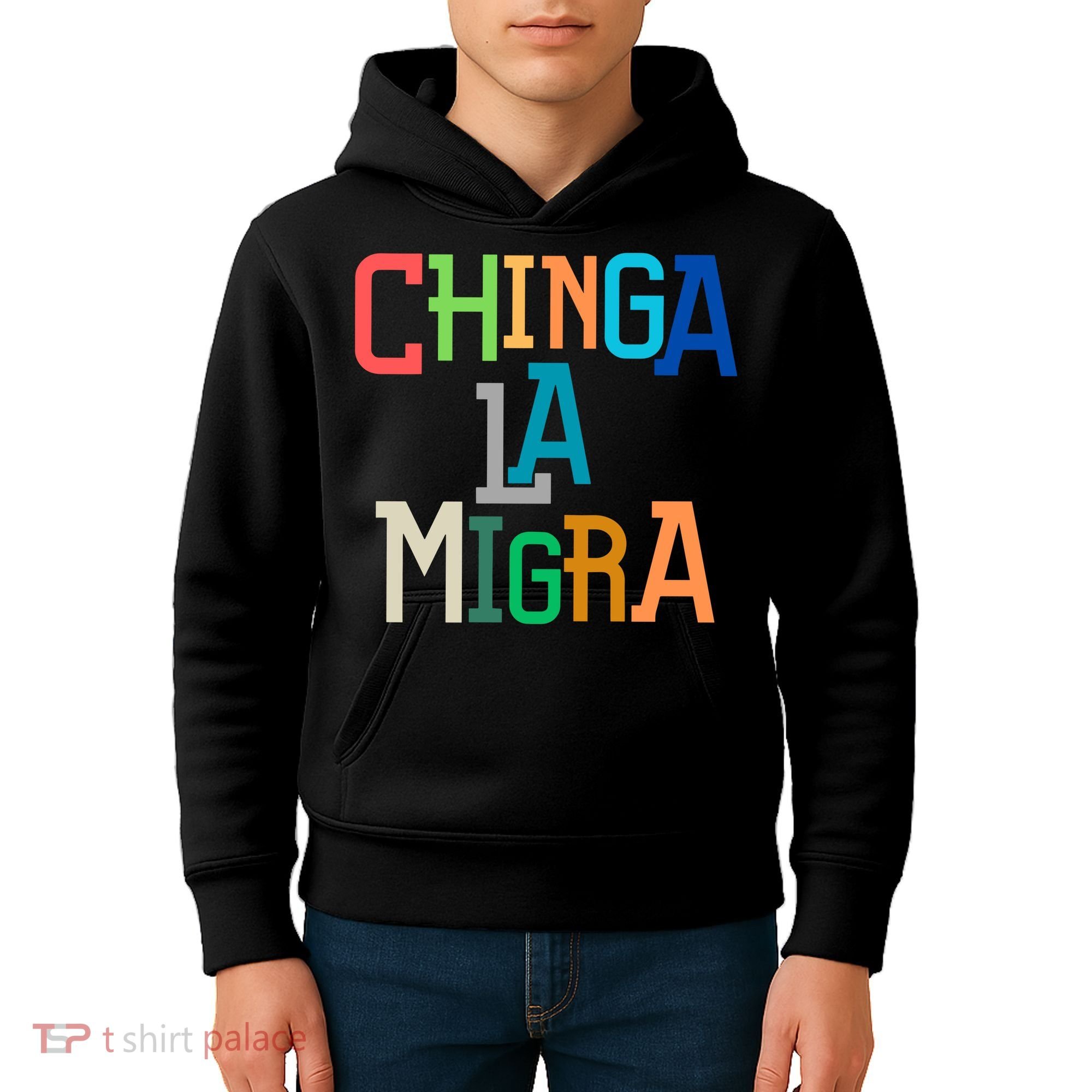 Chinga La Migra Ice Maga Republican Fascism Kids Hoodie
