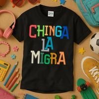 Chinga La Migra Ice Maga Republican Fascism Kids T-Shirt thumb 3
