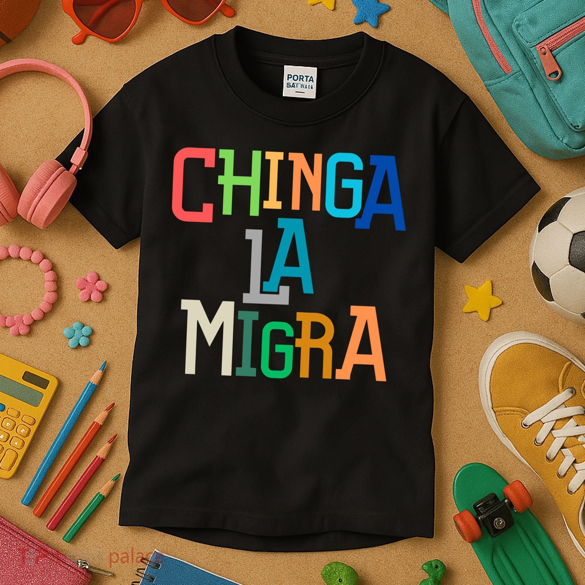 Chinga La Migra Ice Maga Republican Fascism Kids T-Shirt